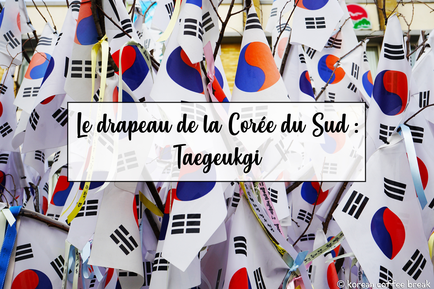 Le drapeau de la Corée du Sud Taegeukgi