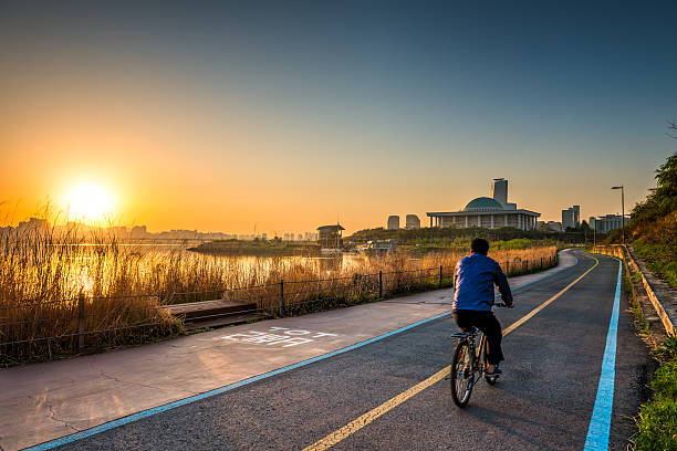 Balade à vélo à Séoul le long du fleuve Han